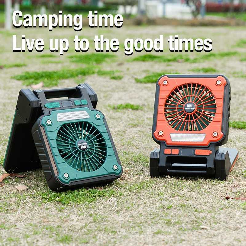 Outdoor camping fan portable USB tent lighting LED multifunctional camping solar electric fan M251115