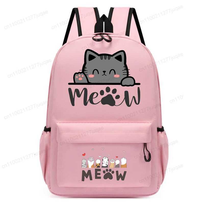 Cute Cat Kawaii Back To School Bookbag Backpack for Girl Boy Children Rucksack Fashion Casual School Bags Kids Birthday GiftW251114