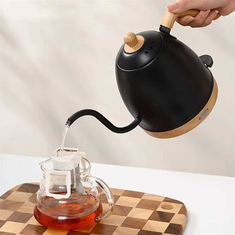 B97A-Kettle Hand-Made Coffee Pot Food Grade Stainless Steel Slender Mouth Electric Kettle Tea Gooseneck Pot EU Y251114
