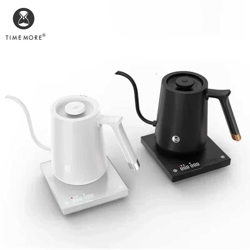 Timemore Fish Smart Electric Pour Over Kettle 600ml 220v Fine Mouth Temperature Control Customize Hand Brew Coffee Pot Gift Y251114