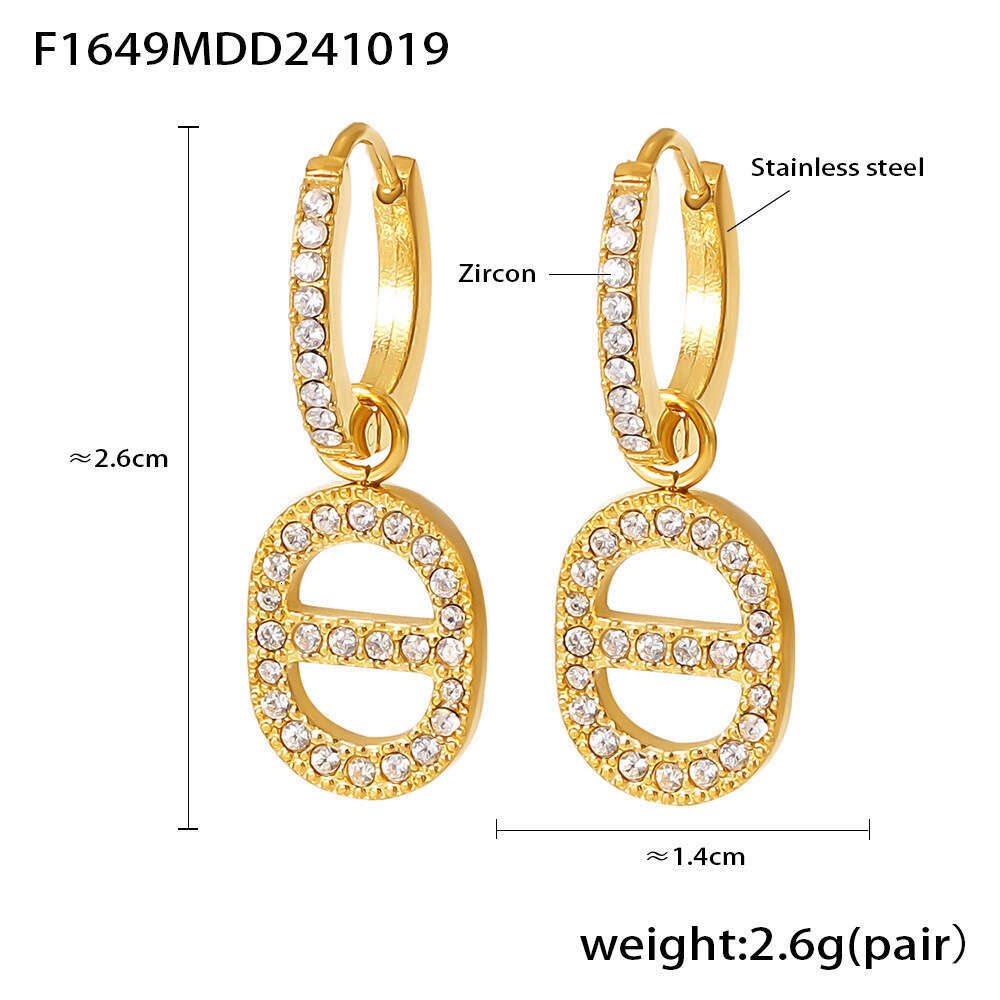 Gia Ins style light hollow out heart set with zircon, super sparkg starry earrings, sweet fairy daily accessories