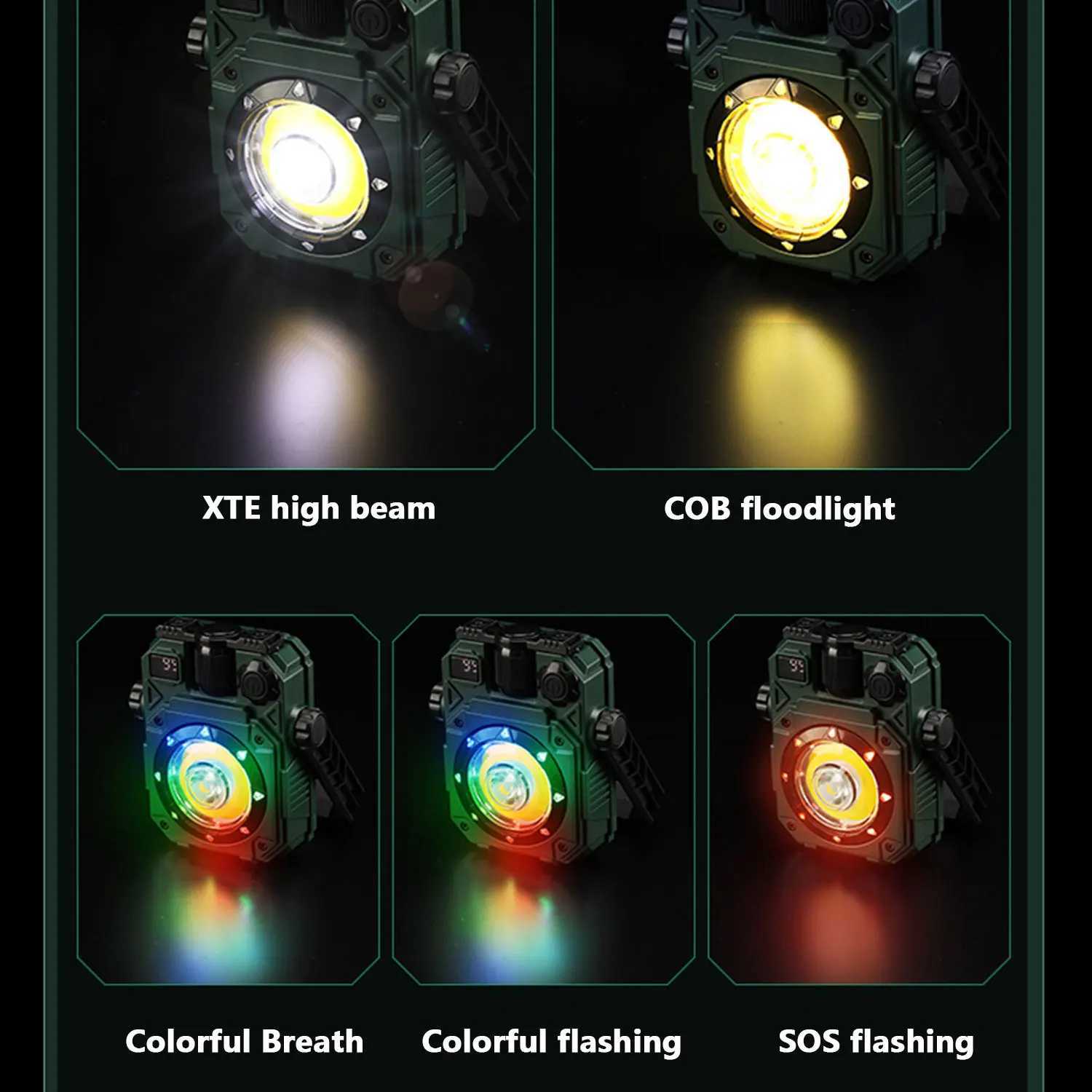 Outdoor LED Camping Lights 3600Mah Rechargeable Emergency Lighting Waterproof Portable tent Hanging Lamps For Camp Fishing M251115