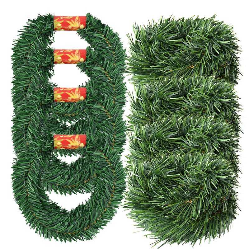 55m Pine Christmas Garland Decorative Green Artificial Xmas Tree Rattan Banner Party Plastic Pendant Tinsel Hanging DecorationM251115