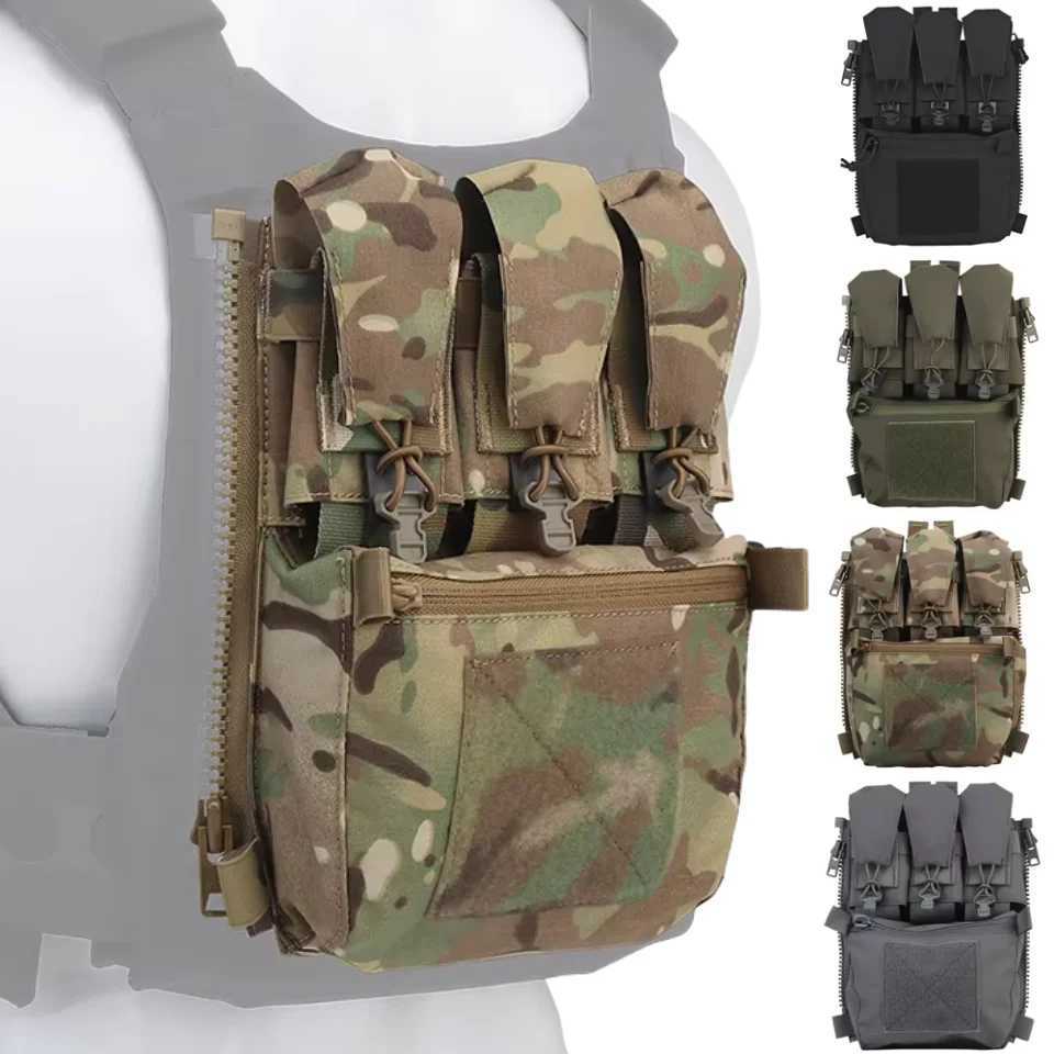 Assault Adapt Banger Back Panel Zip On Rear Pack Tactical Vest FCPV V5 Plate Carrier Accessories Bag GP Pouch Multitools Pocket XJ251114