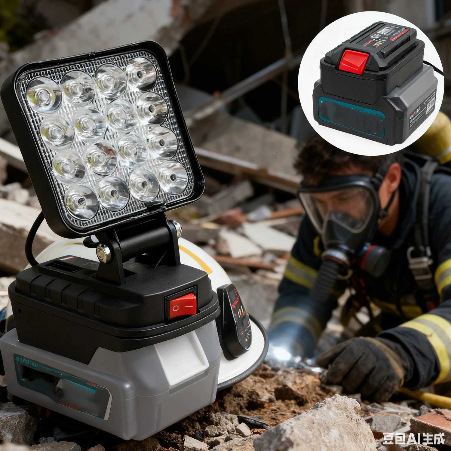 Outdoor 144V/18V LED Work Light Lithium Battery Lanterns Flashlight Camping Lamps Emergency Lighting Long-lasting Illumination M251115