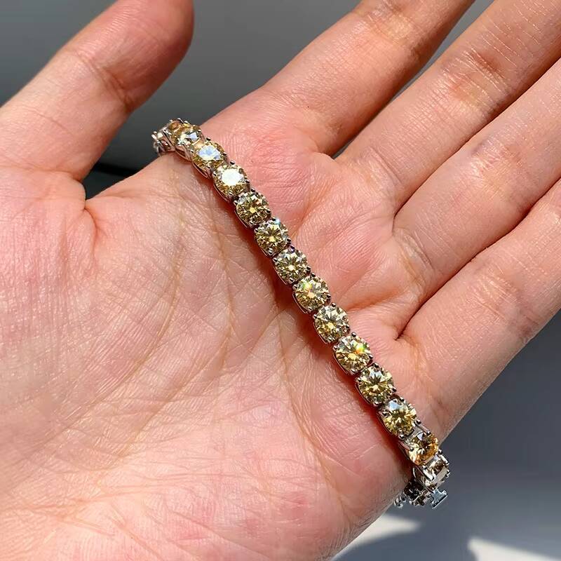 Hailer Hot Sale Tennis Bracelet 18k Gold Plated Bracelet Moissanite for Women