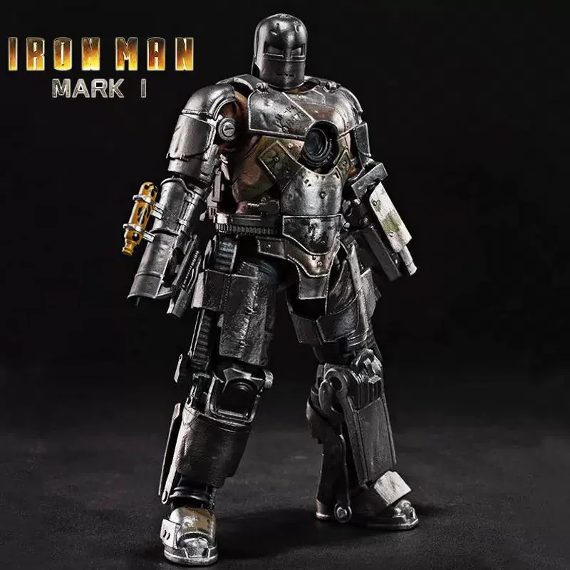 ZD Toys Marvel Avengers Iron Man MK1 First Generation 1/10 Scale Collectible Action Figure Movable Joints Model Bulk Stock for Boys Gift and Retailers