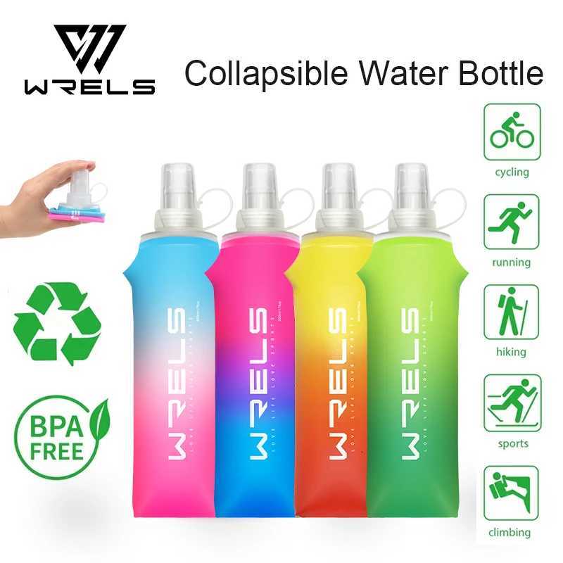 TPU Outdoor Sport Bottle Folding Soft Flask Drink Portable Water Bottle for Running Camping Hiking Bicycle Fitness Water Bag RunW251114
