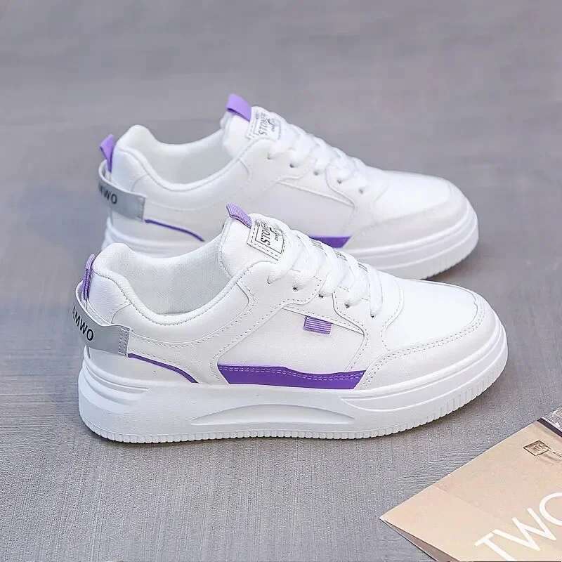 2025 New Designer Fashion Women's Sports Shoes White Running Thick soled Sports Shoes