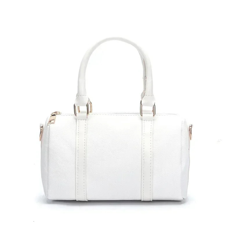 Womens bag simple and fashionable Versatile single shoulder cylindrical bag fresh sweet hand pillow bag cross body bag 250410