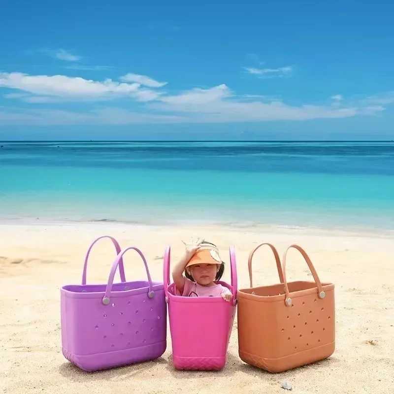 EVA beach jelly bag waterproof womens shoulder bag large capacity portable handbag summer swimming pool fashionable womens handbag W250415