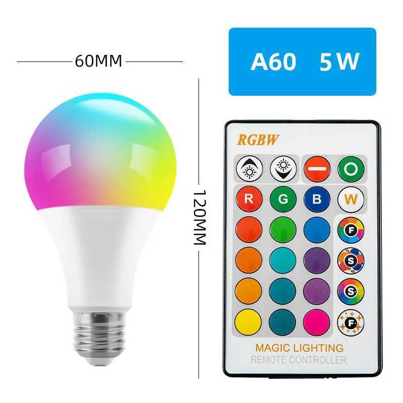 16 Colors RGB Bulb LED Multicolor Bulb E27 Base 220V Household Lighting Dimmable 24 Key Remote Control Atmosphere Neon Light C251115
