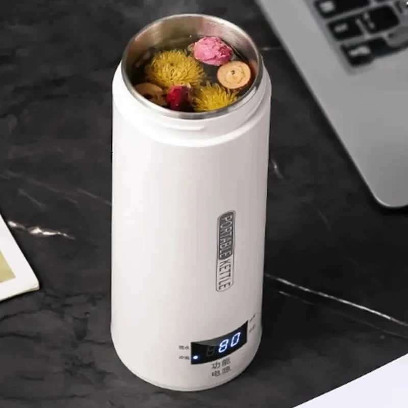500ML Electric Kettles Portable Tea Coffee Kettle Travel Boil Water Thermal Cup Anti-Scald Water Bottle English Menu Y251114