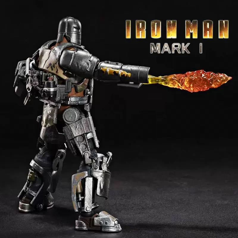 ZD Toys Marvel Avengers Iron Man MK1 First Generation 1/10 Scale Collectible Action Figure Movable Joints Model Bulk Stock for Boys Gift and Retailers