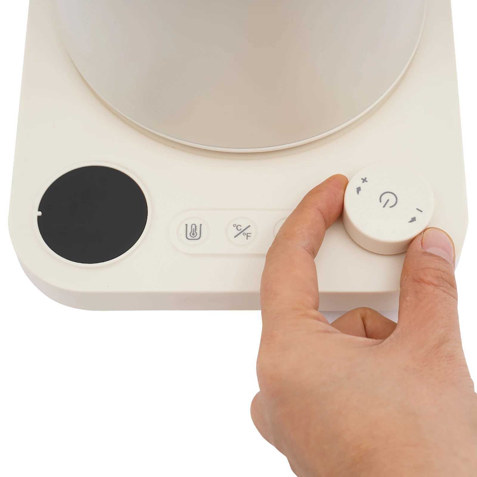 Electric Gooseneck Kettle for Coffee Tea 09L Stainless Steel Hot Water Kettle Electric1200W with LED Display White Y251114