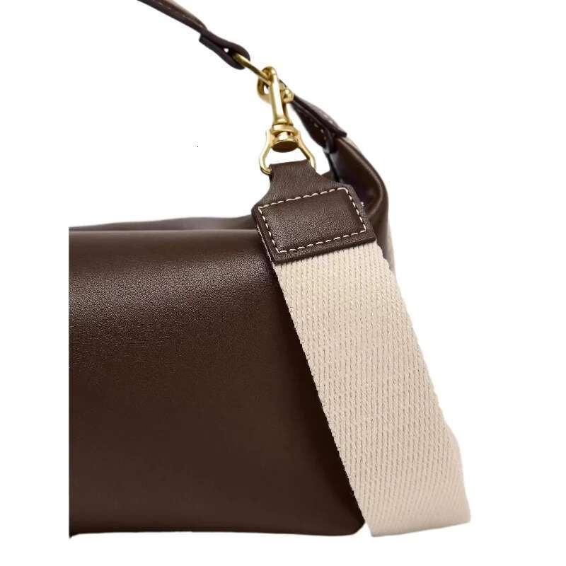 Famous Brands Handbag Woman Side Striped Belt Decoration Casual Shoulder High Quality Faux Leather Exquisite Crossbody Bag