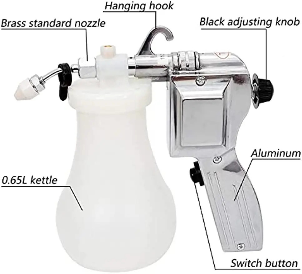 Textile spot cleaning spray gun 60W 110V spray gun pressure adjustable nozzle US plug 0.65L 250410