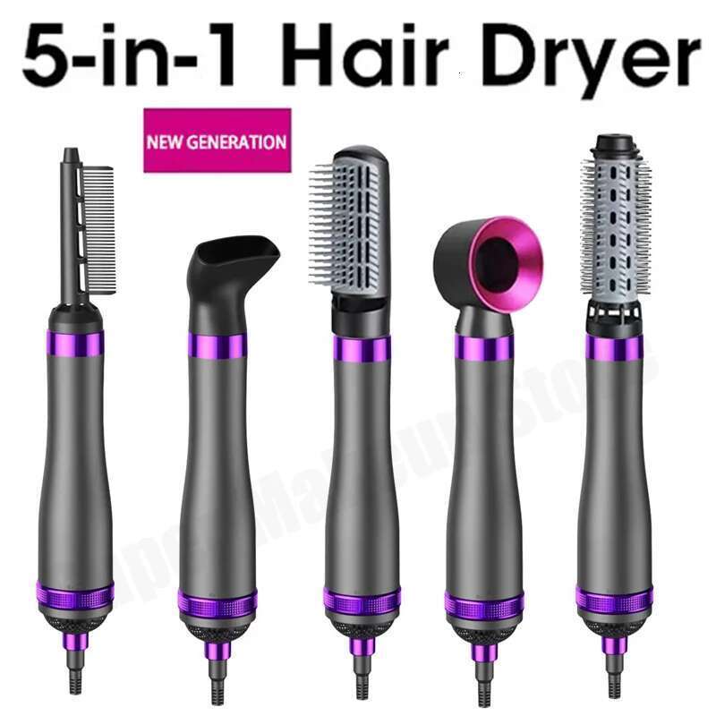 5IN1 Multifunctional Hair Dryer with Hot Air Brush&Hair Curler&Hair Straightener&Diffuser HairStyg Tool for Home Salon 2025