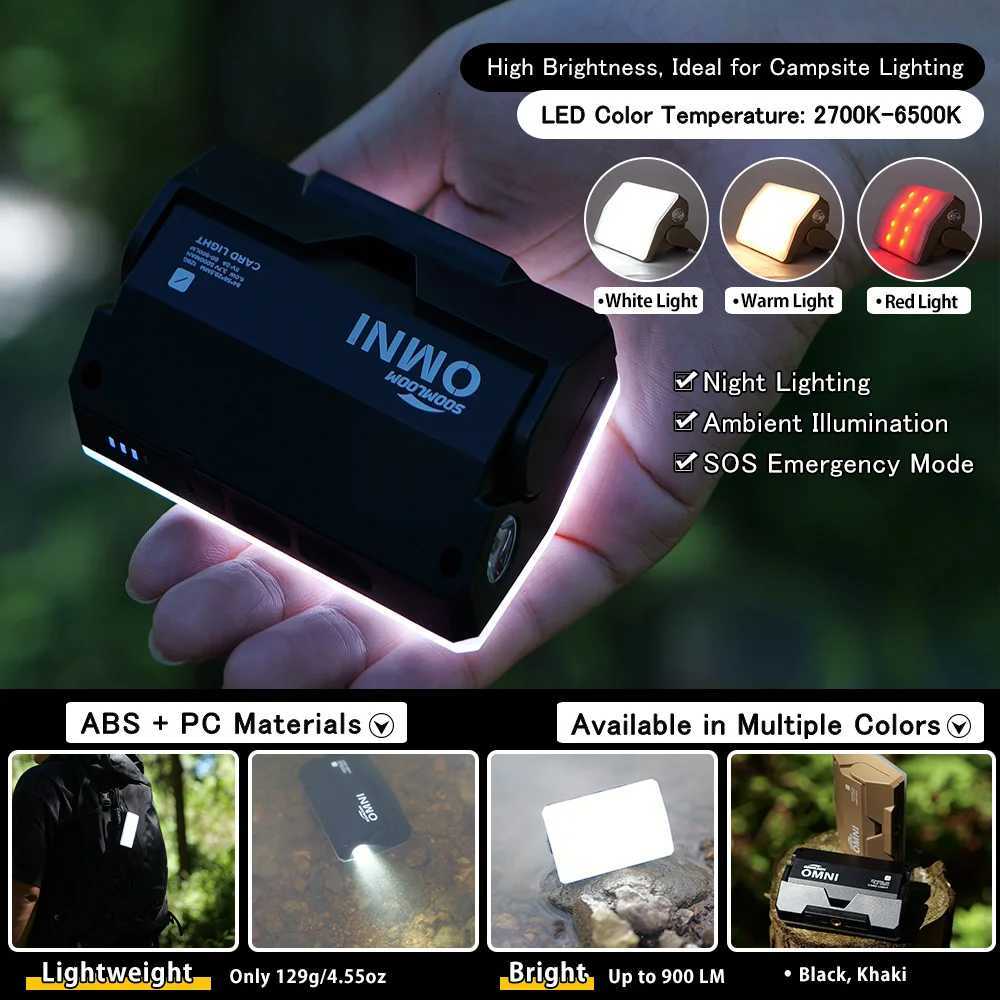 Soomloom 2-Way LED Camping Lantern - OMNI High Brightness 5000mAh Rechargeable Camp Light Flashlight Outdoor LED Lighting Lamp M251115