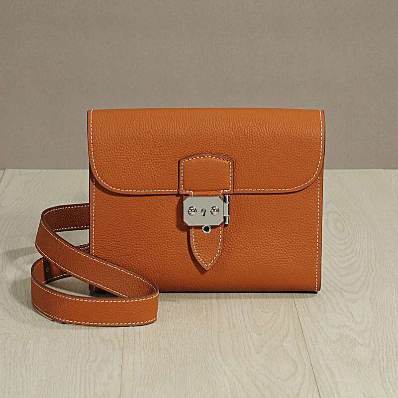 New Large Capacity Casual Crossbody Leather Handbag Single Shoulder Bag Two-In-One Korean Style Fashion