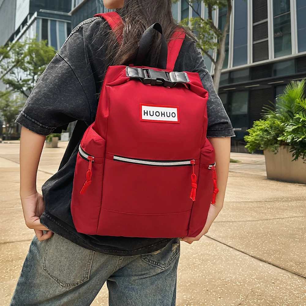 New Trendy Backpack for Outdoor Travel Waterproof Hiking Bag Commuter Couples Top Button Computer BackpackW251114