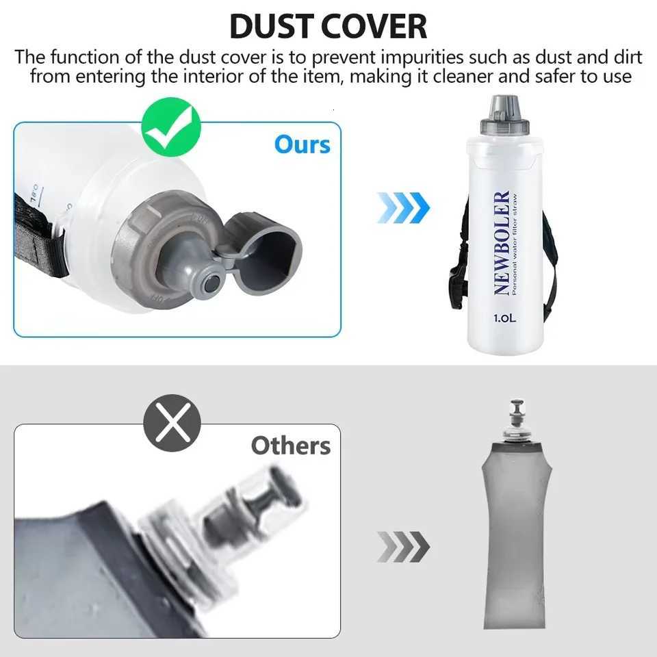 NEWBOLER 1L Sports Hand-held Water Bottle Marathon Hydration Tool Outdoor Soft Water Bottle Portable Climbing Wrist Water BottleW251114