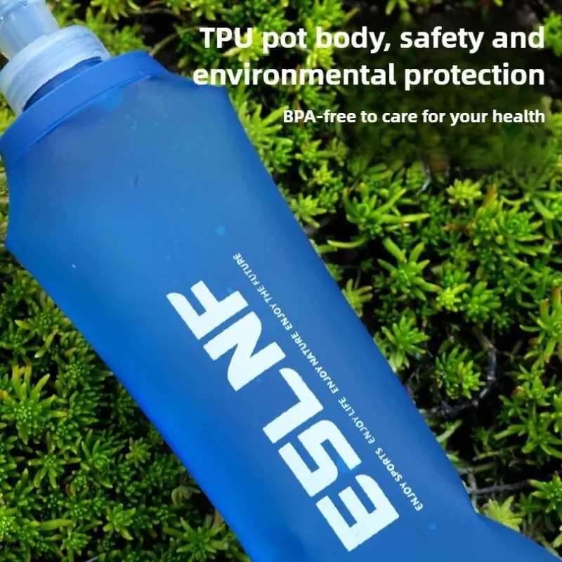 ESLNF Soft Camping Drinking Water Bottle Folding Sport Water Bag Flask Outdoor Running Cycling Hydration PackW251114