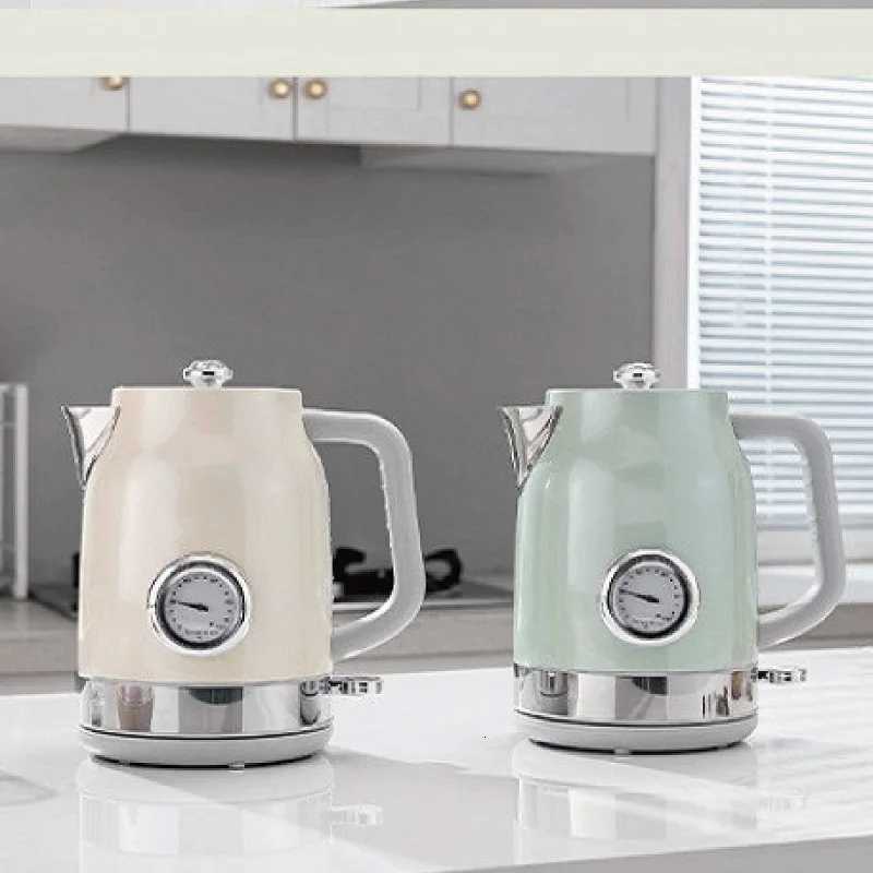 17L Retro Electric Kettle With Thermometer 304 Stainless Steel Fast Water Boiling For Tea/Coffee Kettle Auto Power-off 1800W Y251114