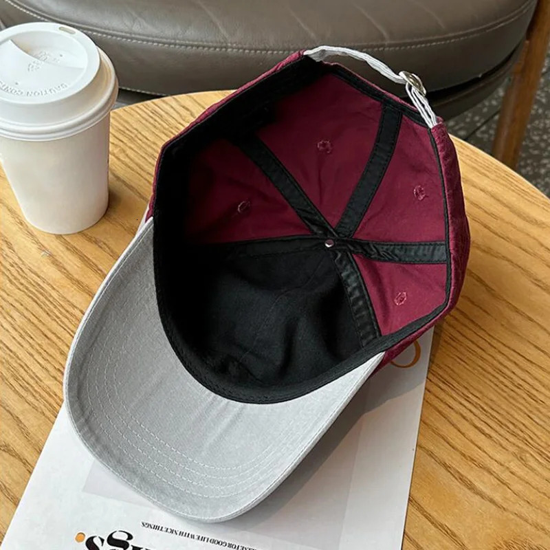Contrasting Color Baseball Cap For Men Women JK Letters Embroidery Sun Visors Hat Casual Soft Top Couple Peaked Caps 250414
