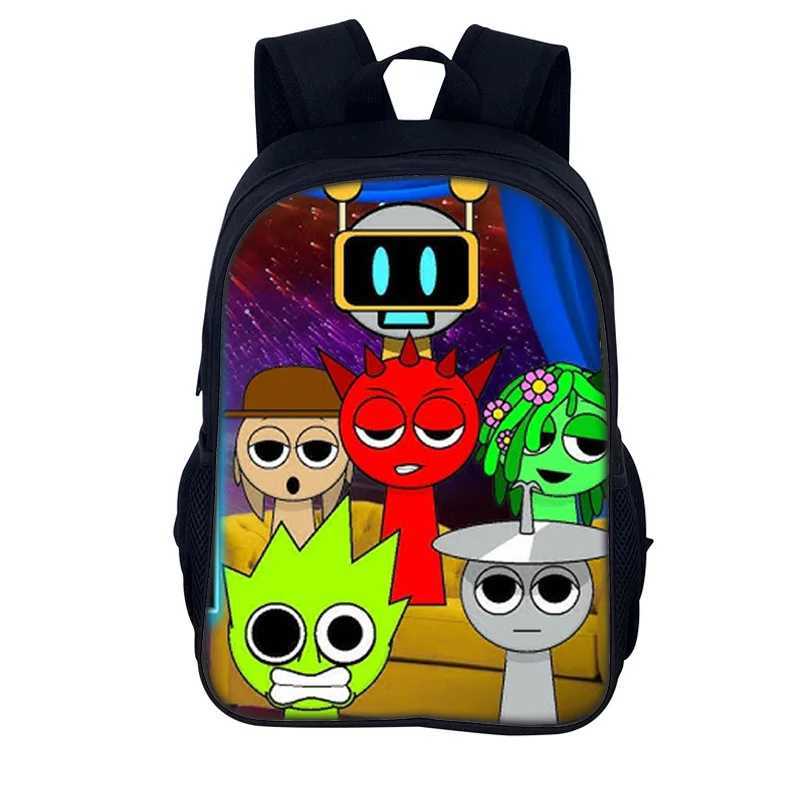 Sprunki School Backpack Bag Incredibox Sprunki School Bag Backpack Mochila Sprunki Student Back Pack Bag Christmas GiftW251114