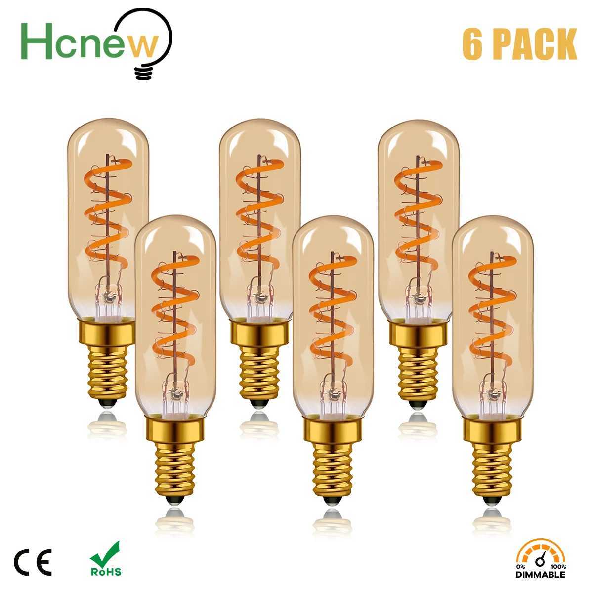 Edison Spiral Light LED Bulb E14 LED Light T25 4W Cooker Hood Filament Lamp Extractor Fan Bulb Warm White Dimmable Lighting 220V C251115