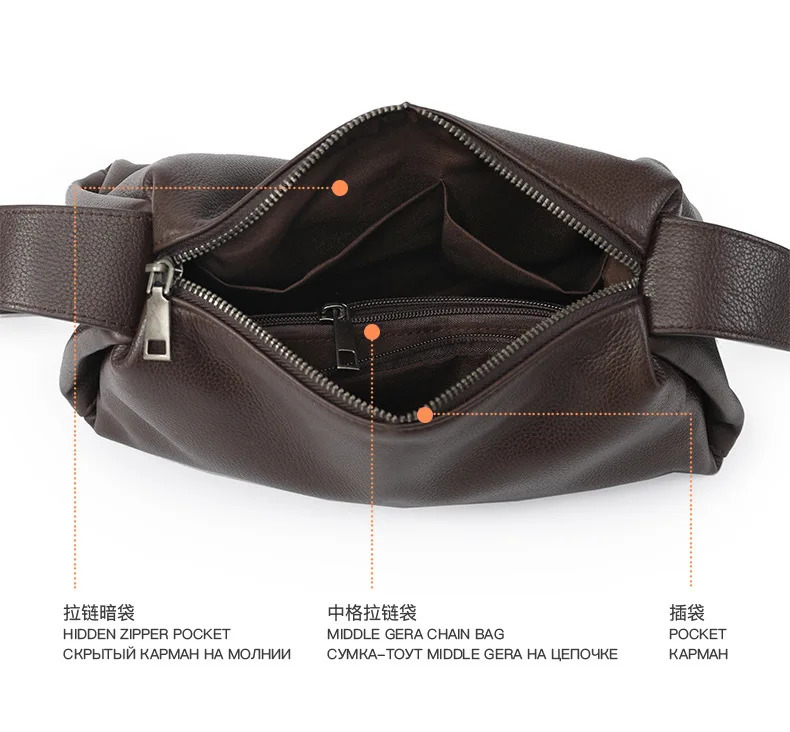 Advanced full grain leather womens cross body bag minimum value Versatile pillow homeless wallet womens lightweight casual shoulder bag 250410