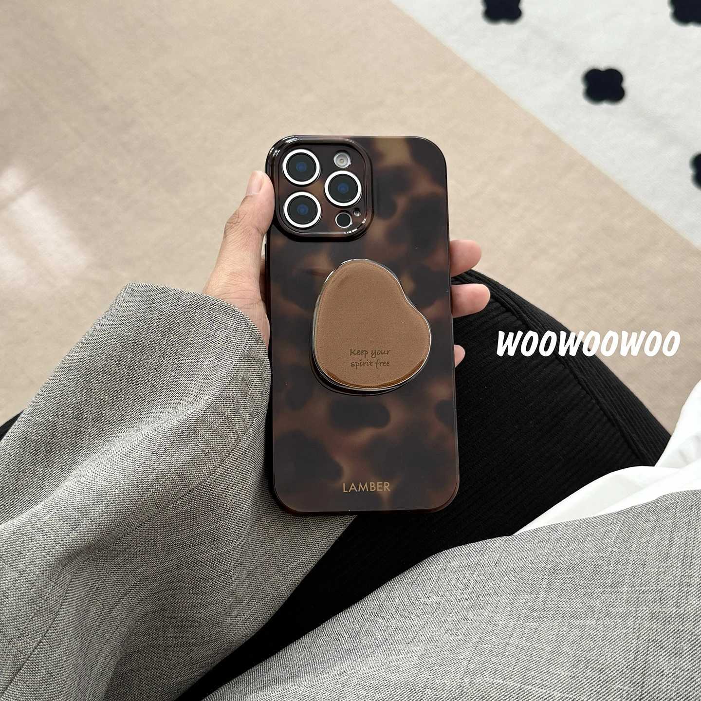 Stylish Personality Black Brown Amber Iceberg Pattern Magnetic With Holder Phone Cover Case for iPhone 16 15 14 13 12 Pro Max J251202