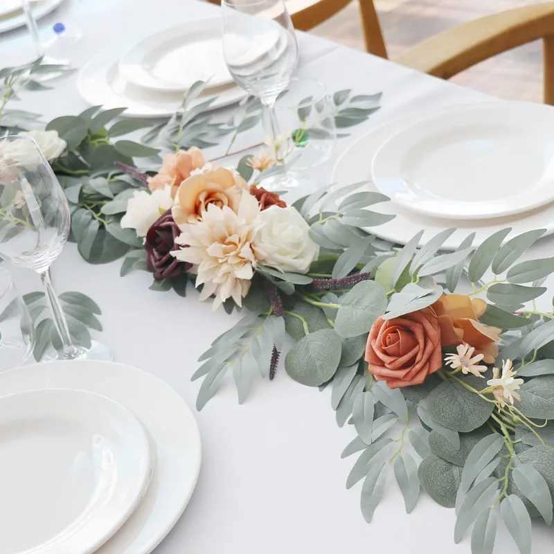 Cross-border Spot Simulation Rose Vine Table Flower Hotel Decoration Banquet Vine Wreath Decoration Wedding Arch FlowerM251115