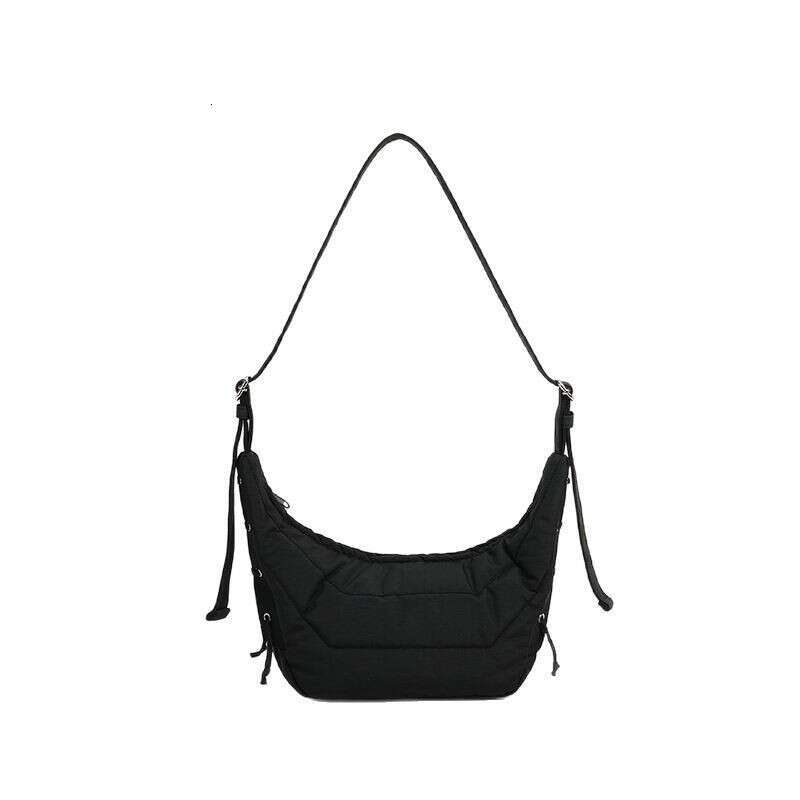 Mm Women's Bags Wang Jiaer's Lemaire Horn Nylon With Lazy Style Artistic Casual Shoulder For Men And Women Crossbody Bag