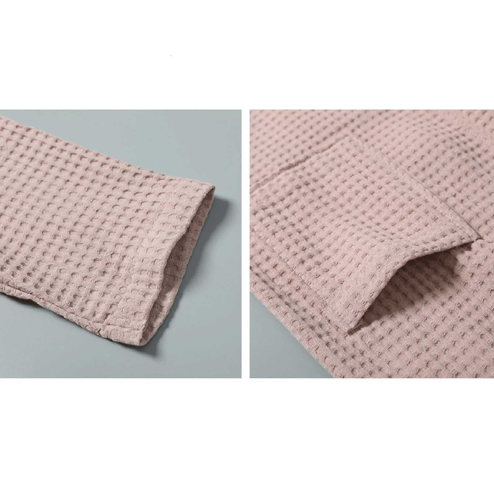 Unisex Shower Robe V Neck Lace-up Waist Long Sleeve Solid Color Sleepwear Mens Bathrobe Nightgown Hotel Beauty Shower Gown C251115