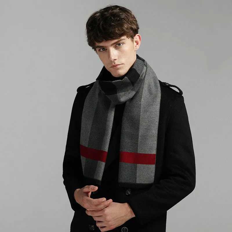Luxury Winter Men Scarf Warm Long Pashmina Y251115