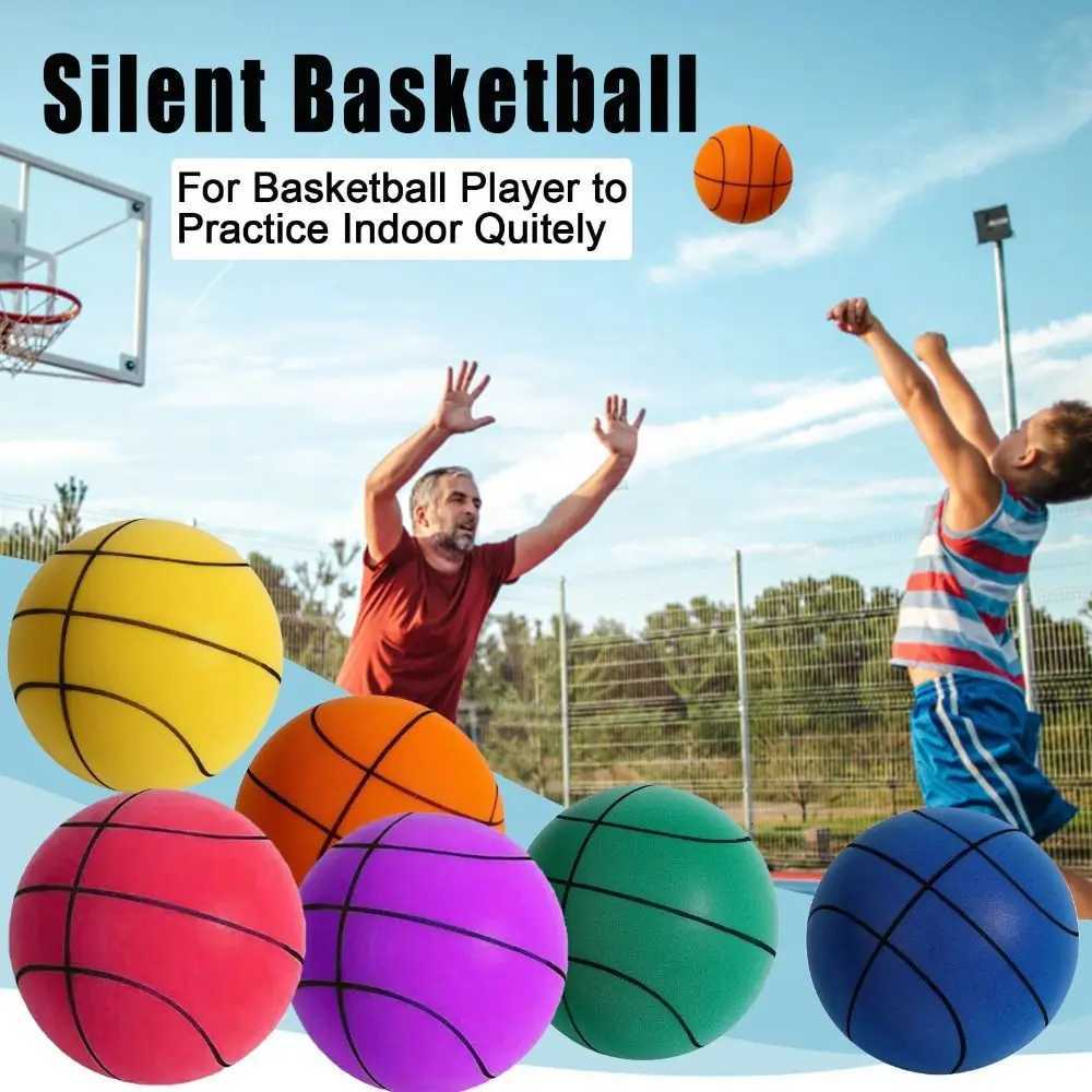 Silent Basketball Indoor Training Squeezable Mute Bouncing Pu Basketball Low Noise Ball For Various Indoor ActivitiesW251115