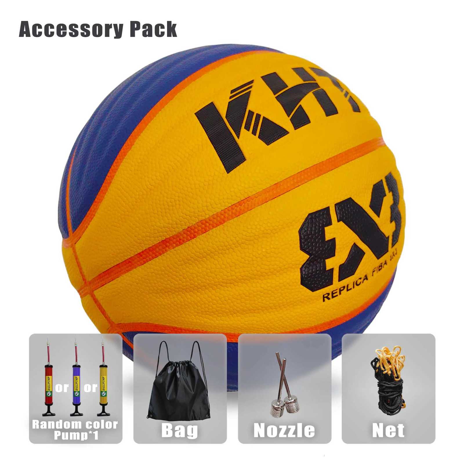KHT Basketball 3X3 Match High Elasticity and Grip PU Ball Street Training Performnce Size 6/Size 7 for Women MenW251115