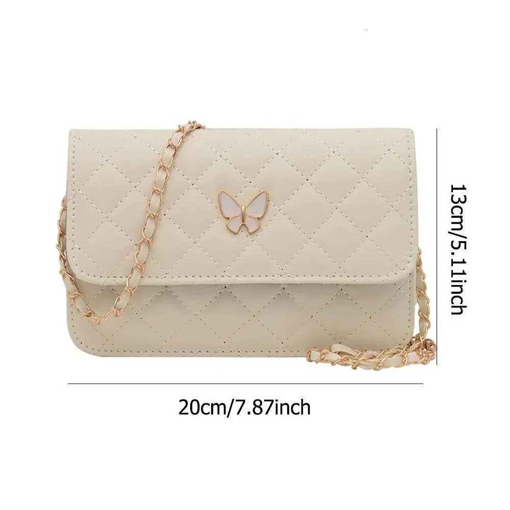 PU Leather Shoulder Bag Classic Style Diamond Pattern Chain Bag Women Trendy All-Match Crossbody Bag Mini Korean Style BagsW251115