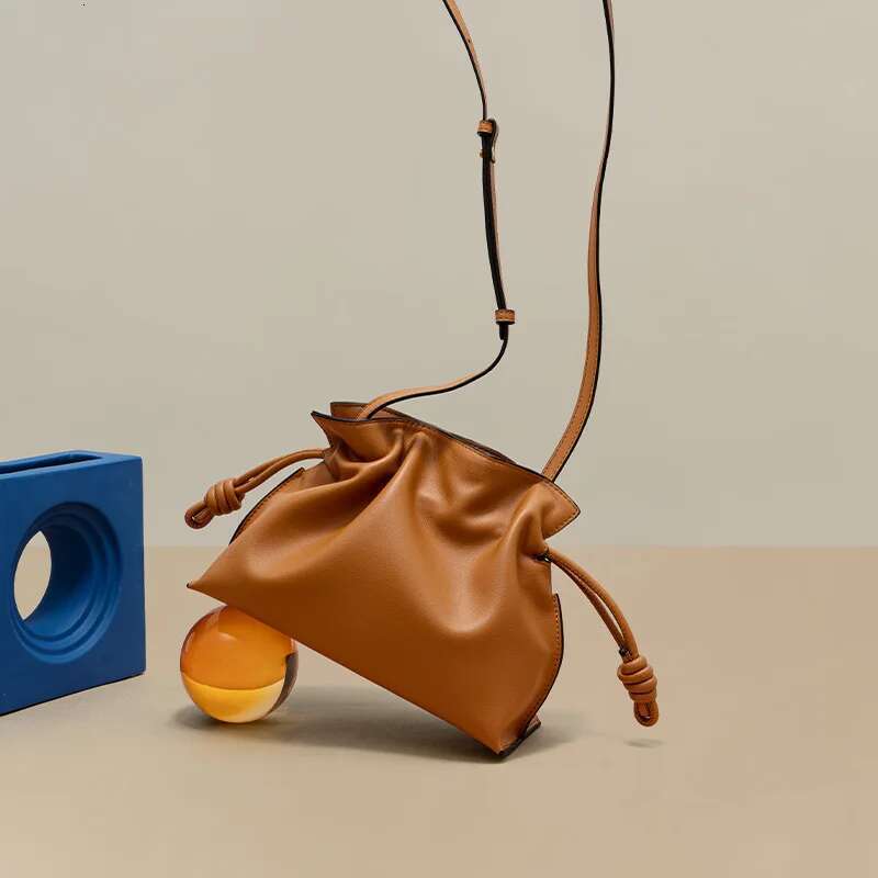 VIEE Women's Stylish Drawstring Crossbody Bucket Bag One Shoulder Pleated Handbag Ladies Mini Purse