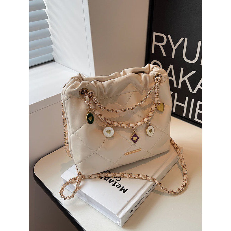 designer bag Fragrant Style Chain Small Square Trendy and Fashionable Skew Straddle Women's Bag Shoulder bag