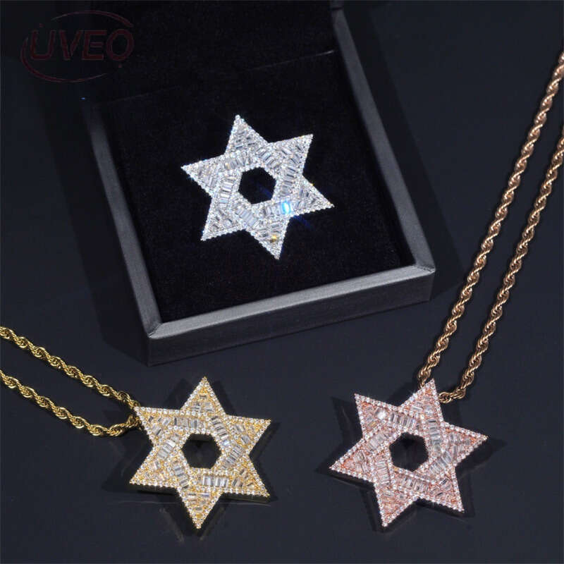 925 Gold Sterling Silver Iced Out VVS Jewelry Moissanite Cuban Chain Hip Hop Pass Diamond Tester Pendant Cuban Link Chains Women Gift