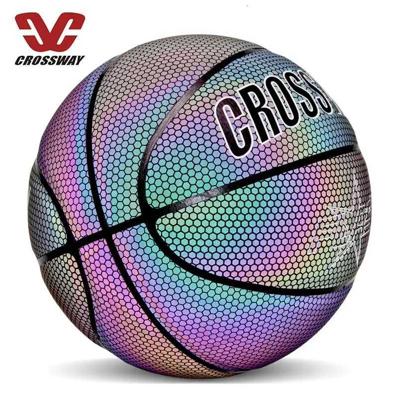 PU Reflective Glow Ball Indoor and Outdoor Basketball Training Equipment Size Seven Basketball Sports Ball Competitive MatchesW251115
