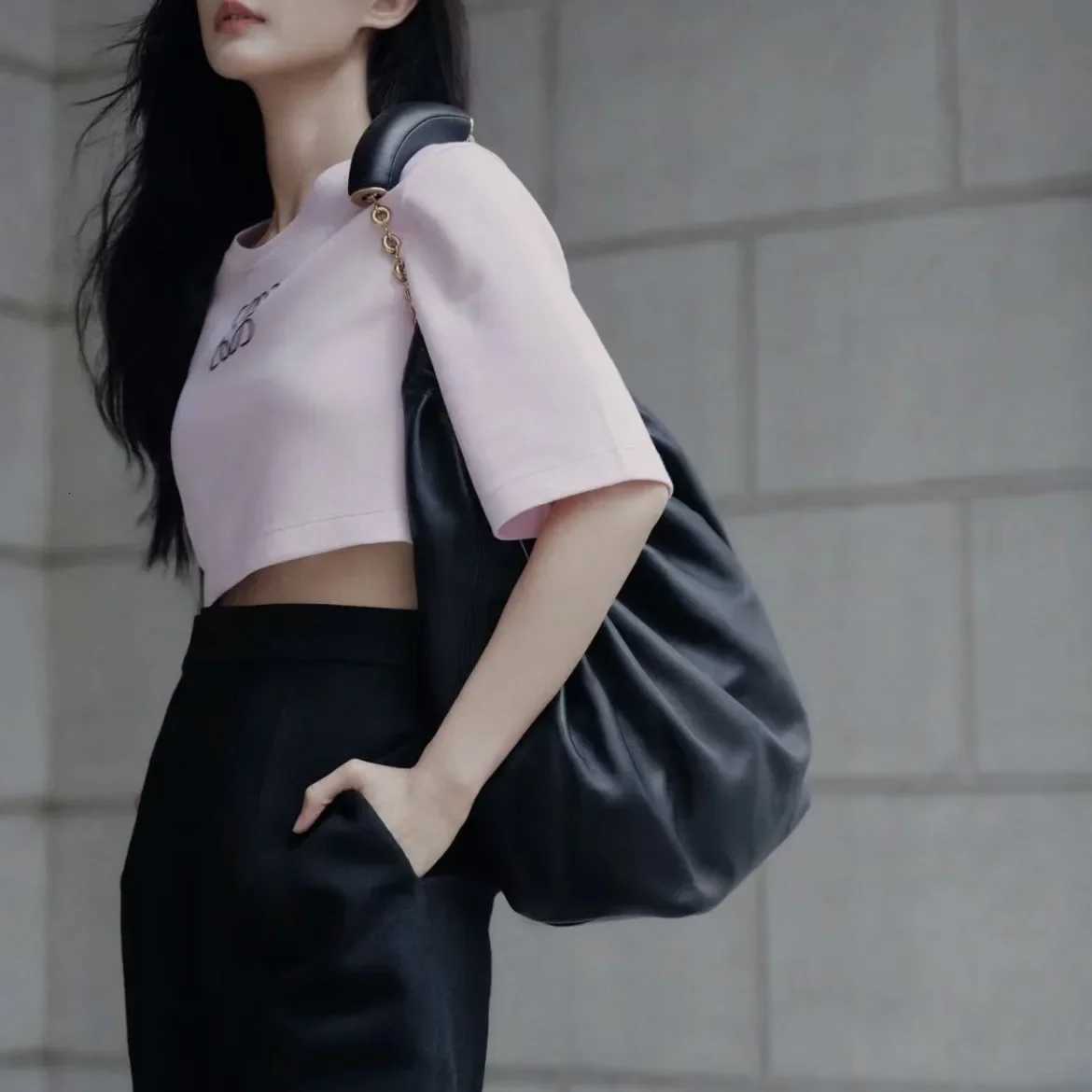 2025 New High Quality Soft Leather Roja Folded Womens Handbag Chain Underarm Tote Crossbody Single Shoulder BagW251115