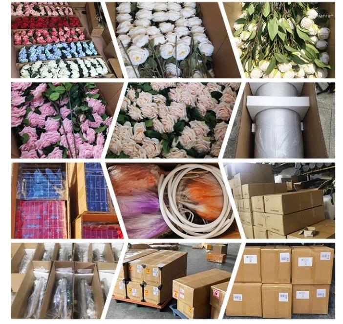 Decorative Flowers SN-LF070 2.4m Party Supplies Heart Shape White Rose Arch Wedding Backdrop Stand Flower For Decoration