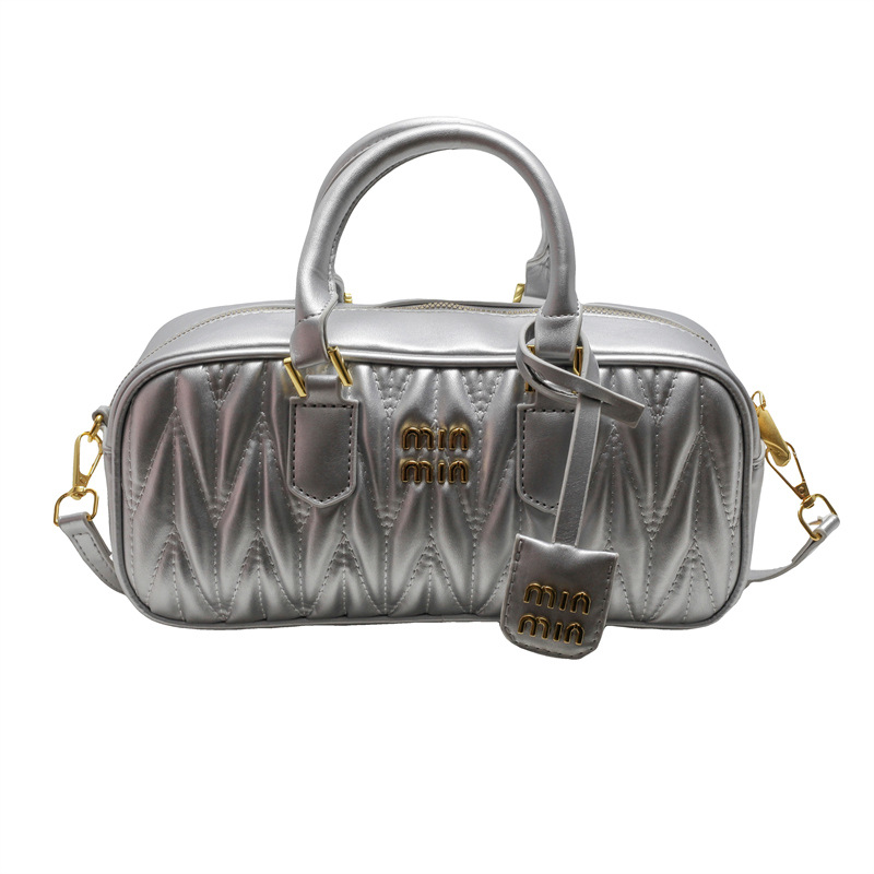 designer bag new Small-batch fashion small handbag with wrinkled texture for women High-end single-shoulder and crossbody Boston bag