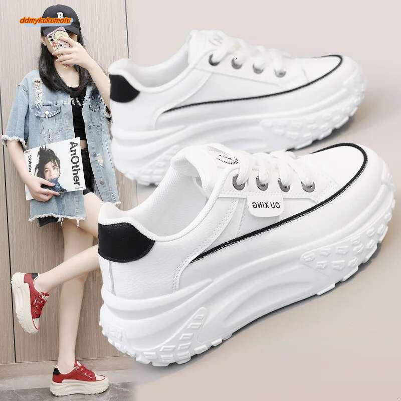 Women Little White Autumn New Sneakers Street Lace-up Platform Casual Shoes Outdoor Fashion Versatile Fast Shipping ddmykukumalu