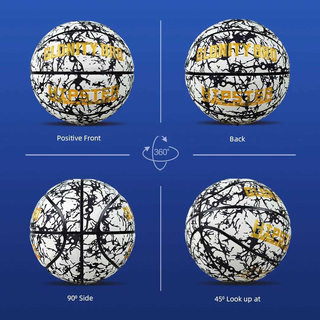 Night Use Glowing Basketball Size 7 Outdoor Indoor Street Luminous Ball Wear-Resistant PU Soft Leather Noctilucent Balls WhiteW251115