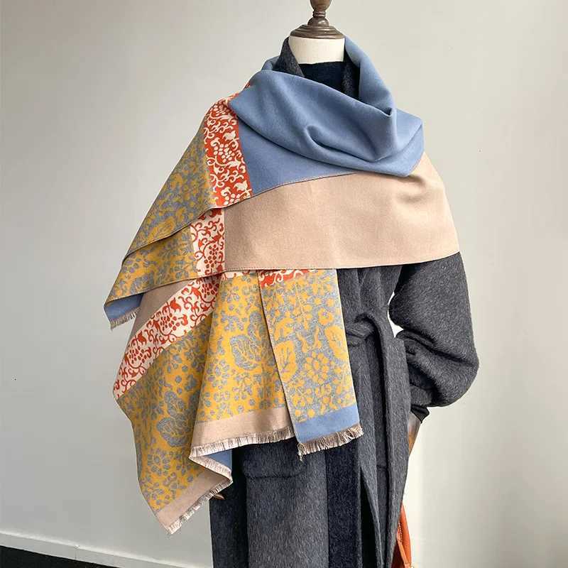 Luxury Elegant Ladies Pashmina Jacquard Cashmere Scarf Winter Thick Warmth Two-Sided letter High Quality Shawl Coldproof Blanket Scarf Y251115